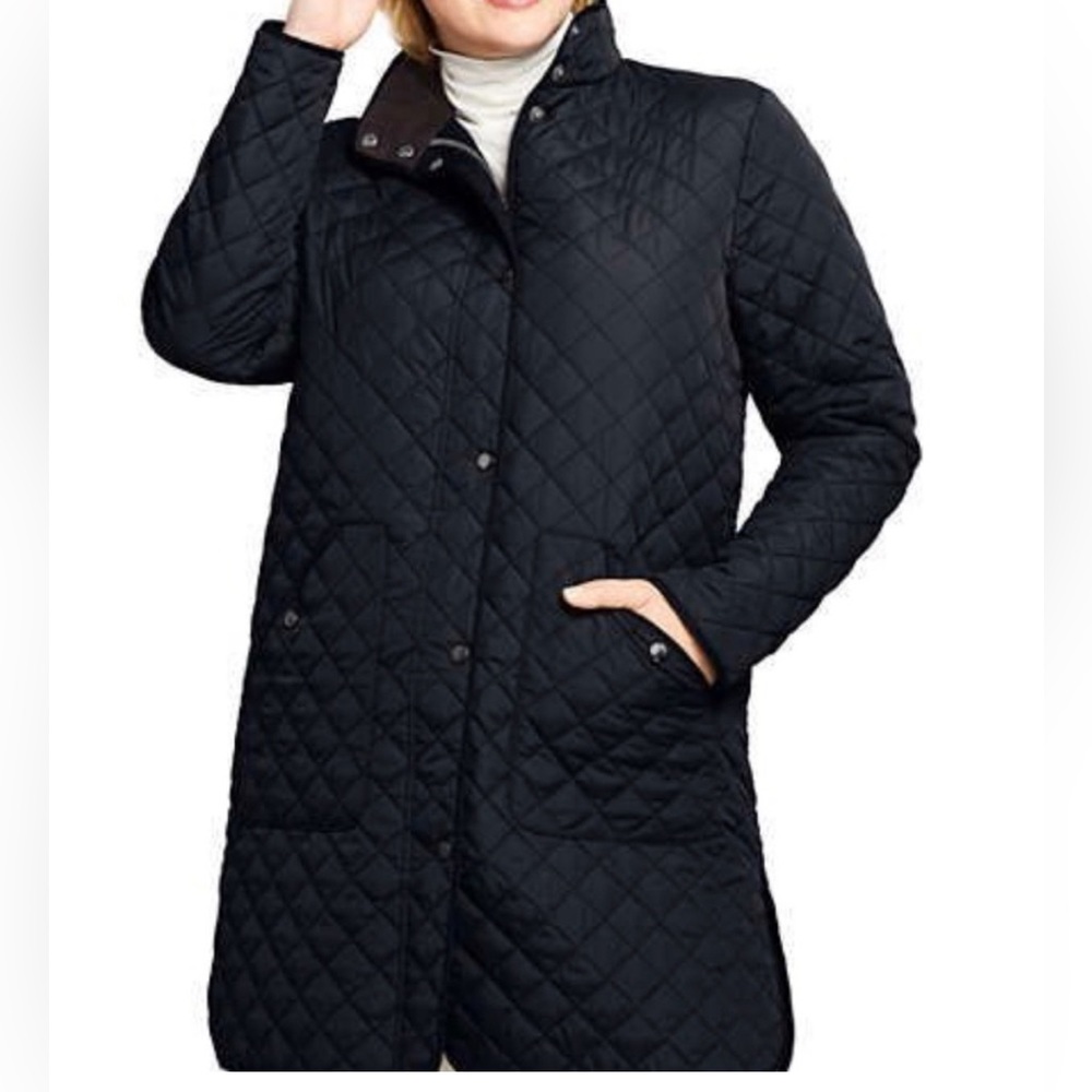 Lands’ End Quilted Barn Jacket Gem